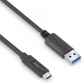 PureLink USB-C auf USB-A Kabel - 3.1 Gen 2, 3A, 10G - iSerie - schwarz - 0,50m