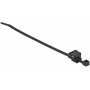  Lot de 50 Serre-câbles avec Clip de Fixation Noir 200 x 4,8 mm