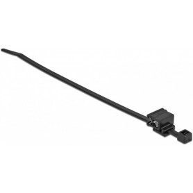  Lot de 50 Serre-câbles avec Clip de Fixation Noir 200 x 4,8 mm