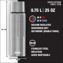 SIGG - Gourde Isotherme - Thermo Flask Gemstone IBT - Avec Tasse - Étanche Et Légère - Sans BPA - Acier Inoxydable 18/8 - 0,5L / 0,75L / 1,1L