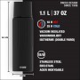 SIGG - Gourde Isotherme - Thermo Flask Gemstone IBT - Avec Tasse - Étanche Et Légère - Sans BPA - Acier Inoxydable 18/8 - 0,5L / 0,75L / 1,1L