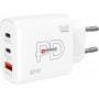  - Power Charger 65W Gan EU - Charger PC, Tablette, Intelligent avec Charge Rapide 65 W - Chargeur avec 3 appareils USB (USB 18W + USB C 20W + USB C 65W) avec Une Prise UE