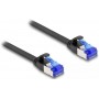 DeLOCK Câble patch plat RJ45 mâle vers mâle Cat.6A flexible 2 m noir marque