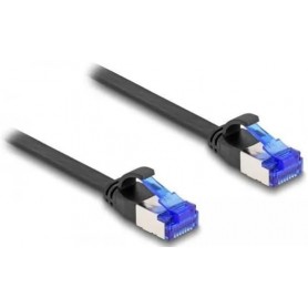 DeLOCK Câble patch plat RJ45 mâle vers mâle Cat.6A flexible 2 m noir marque