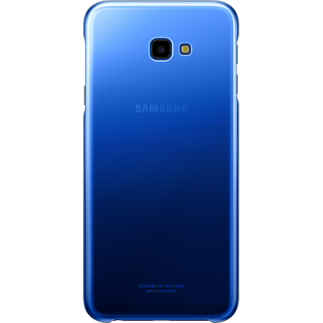 Coque rigide Evolution Samsung bleue et transparente pour Galaxy J4+ J415