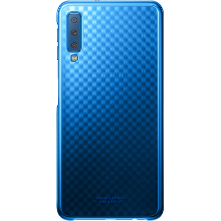 Coque rigide bleue et transparente Evolution Samsung pour Galaxy A7 A750 (2018)