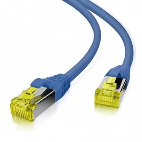 GRS Cordon patch zertifiziertes Cat 6a avec Cat 7 Câble Rohkabel TPE bleu 2,0 m