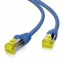 GRS Cordon patch zertifiziertes Cat 6a avec Cat 7 Câble Rohkabel TPE bleu 5,0 m