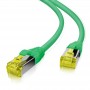 GRS Cordon patch zertifiziertes Cat 6a avec Cat 7 Câble Rohkabel TPE vert 5,0 m