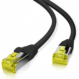  GRS zertifiziertes Cat 6a Patchcâble avec Cat 7 Rohcâble TPE noir 10,0m