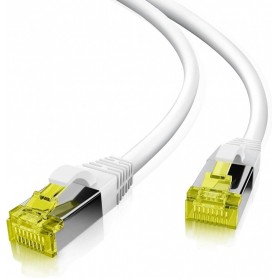  GRS zertifiziertes Cat 6a Patchcâble avec Cat 7 Rohcâble TPE blanc 30,0m
