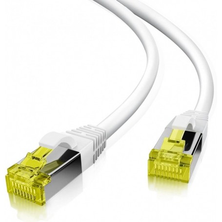  GRS zertifiziertes Cat 6a Patchcâble avec Cat 7 Rohcâble TPE blanc 30,0m