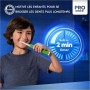 Oral-B Pro Junior Brosse à Dents Électrique Enfant, Vert, 1 Brossette Brossage Doux, Minuteur et Vibrations, Batterie Rechargeable, 6 Ans et Plus
