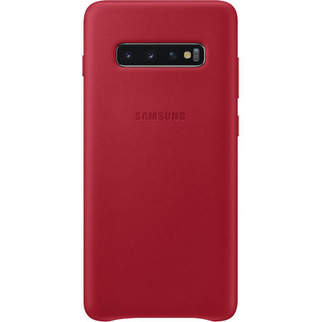 Coque rigide en cuir rouge Samsung EF-VG975LR pour Galaxy S10+ G975