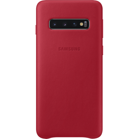 Coque rigide en cuir rouge Samsung EF-VG973LR pour Galaxy S10 G973