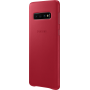Coque rigide en cuir rouge Samsung EF-VG973LR pour Galaxy S10 G973
