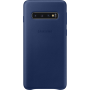 Coque rigide en cuir bleu marine Samsung EF-VG973LN pour Galaxy S10 G973