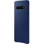 Coque rigide en cuir bleu marine Samsung EF-VG973LN pour Galaxy S10 G973