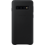 Coque rigide en cuir noir Samsung EF-VG973LB pour Galaxy S10 G973