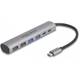Hub 6 prises USB avec 4 x USB Type-A femelle et 2 x USB ...