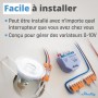 Shelly Plus 0-10V Dimmer | Module variateur de lumière connecté | Wi-Fi & Bluetooth | Variateur d'intensité sans fil | Compatible avec Alexa & Google Home | app iOS & Android