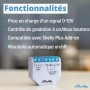 Shelly Plus 0-10V Dimmer | Module variateur de lumière connecté | Wi-Fi & Bluetooth | Variateur d'intensité sans fil | Compatible avec Alexa & Google Home | app iOS & Android