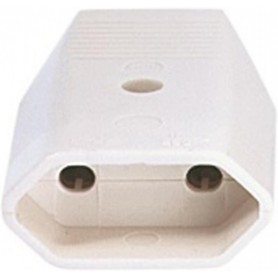  prise euro plate 2,5A/250VAC, montage, blanc