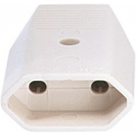  prise euro plate 2,5A/250VAC, montage, blanc
