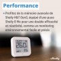 Shelly H&T Gen3 - Blanc | Capteur de température et d’humidité ambiante | Thermomètre & Hygromètre | Wi-Fi & Bluetooth | Sans fil | Mémoire flash 8 Mo | Double alimentation – USB Type-C et piles 4x AA