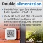 Shelly H&T Gen3 - Blanc | Capteur de température et d’humidité ambiante | Thermomètre & Hygromètre | Wi-Fi & Bluetooth | Sans fil | Mémoire flash 8 Mo | Double alimentation – USB Type-C et piles 4x AA