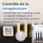 Shelly H&T Gen3 - Blanc | Capteur de température et d’humidité ambiante | Thermomètre & Hygromètre | Wi-Fi & Bluetooth | Sans fil | Mémoire flash 8 Mo | Double alimentation – USB Type-C et piles 4x AA