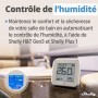 Shelly H&T Gen3 - Blanc | Capteur de température et d’humidité ambiante | Thermomètre & Hygromètre | Wi-Fi & Bluetooth | Sans fil | Mémoire flash 8 Mo | Double alimentation – USB Type-C et piles 4x AA