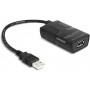 DeLOCK 64225 convertisseur série, répéteur et isolateur USB 2.0 Noir