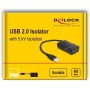 DeLOCK 64225 convertisseur série, répéteur et isolateur USB 2.0 Noir