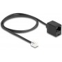 Delock Telefonkabel RJ11 Stecker zu RJ45 Buchse schwarz 1 m