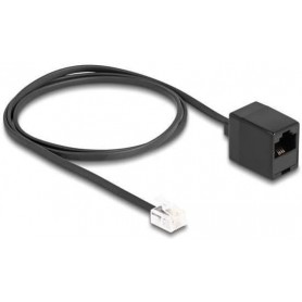 Delock Telefonkabel RJ11 Stecker zu RJ45 Buchse schwarz 1 m