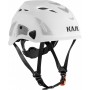 Superplasma HI VIZ Casque de protection de travail, molette, bandes réfléchissantes, EN 397, couleur : blanc