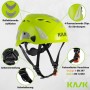  Superplasma HI VIZ Casque de protection de travail, molette, bandes réfléchissantes, EN 397, couleur : blanc