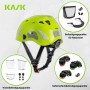  Superplasma HI VIZ Casque de protection de travail, molette, bandes réfléchissantes, EN 397, couleur : blanc