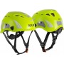  Superplasma HI VIZ Casque de protection de travail, molette, bandes réfléchissantes, EN 397, couleur : blanc