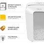 Fellowes Destructeur de Document LX70, destructeur Personnel Papier avec agrafes, Trombones et Carte de crédit, Coupe croisée, Corbeille 18L, Capacité : 11 Feuilles, Blanc