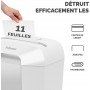 Fellowes Destructeur de Document LX70, destructeur Personnel Papier avec agrafes, Trombones et Carte de crédit, Coupe croisée, Corbeille 18L, Capacité : 11 Feuilles, Blanc