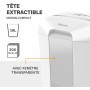 Fellowes Destructeur de Document LX70, destructeur Personnel Papier avec agrafes, Trombones et Carte de crédit, Coupe croisée, Corbeille 18L, Capacité : 11 Feuilles, Blanc