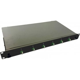  LWL 19" Spleissbox 6 x LC/APC Duplex OS2, spleißfertig, Noir