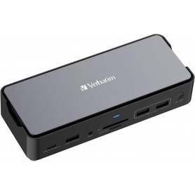 Station d'accueil USB-C Pro, hub 15 en 1 avec SSD intégré, Adaptateur multiport vers HDMI 4K et 8K, USB-A et USB-C, PD 80 W, AUX, Lecteur de Cartes, pour Mac/Windows Laptop et Autres