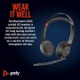 POLY Micro-casque Blackwire 5220 stéréo USB-C + connexion 3,5 mm + adaptateur USB-C/A