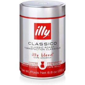 illy Coffee, café filtre Classico, torréfaction moyenne, café moulu 100 % arabica, 250 g