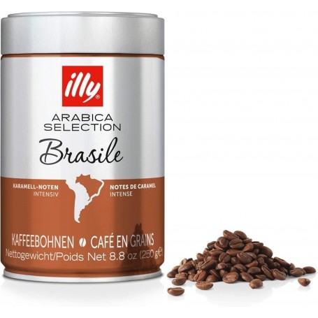 Illy Café Brésilien Monoarabica en Grains, 250g