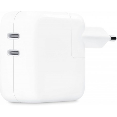 Chargeur double Apple USB-C 35 W blanc