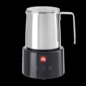 illy - Melkschuimer zwart/RVS (23760)